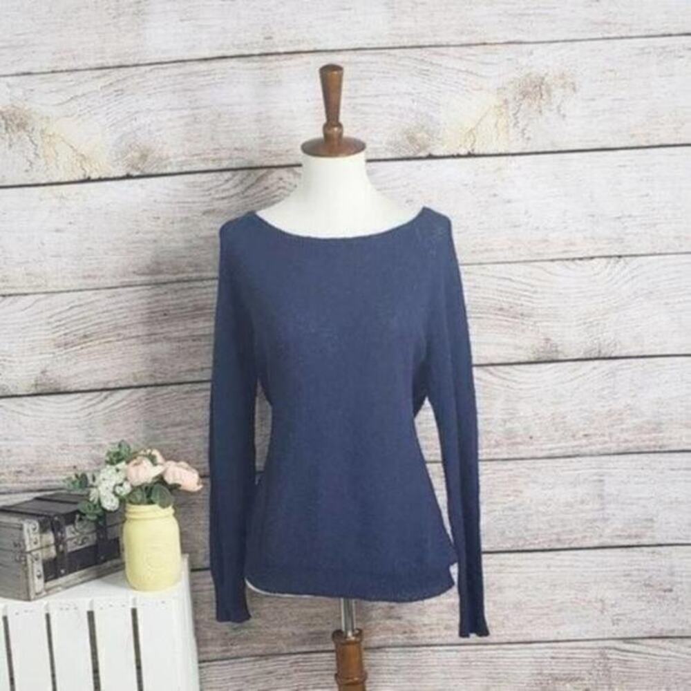 Steven Alan Textured Popcorn Navy Sweater Small‎